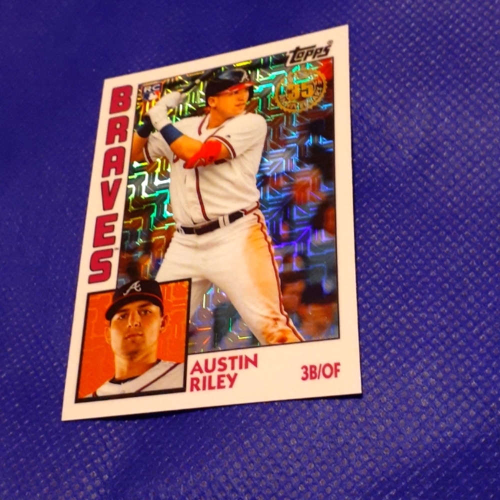 2019 Topps Austin Riley Atlanta Braves 35th Anniversary Mojo Refractor Rookie RC